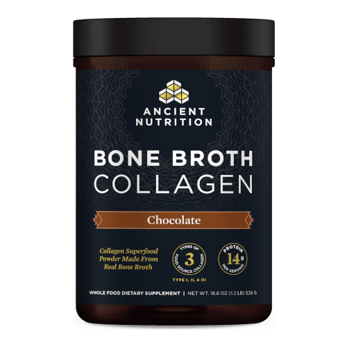 Ancient Nutrition Bone Broth Collagen Chocolate 30 Servings Powder