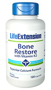 Life Extension Bone Restore with Vitamin K2  120 Capsules