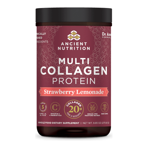 Ancient Nutrition Multi Collagen Protein Strawberry Lemonade 24 Servings Powder