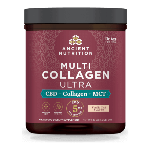 Ancient Nutrition Multi Collagen Ultra with CBD Vanilla Chai 30 Servings Powder
