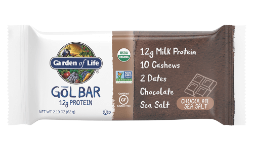 Garden of Life Organic GOL Bars Chocolate Sea Salt 1 Box of 12 Bars