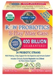 Garden of Life RAW Probiotics 5 Day Max Care  75 grams