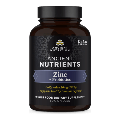 Ancient Nutrition Zinc plus Probiotic  30 Capsules